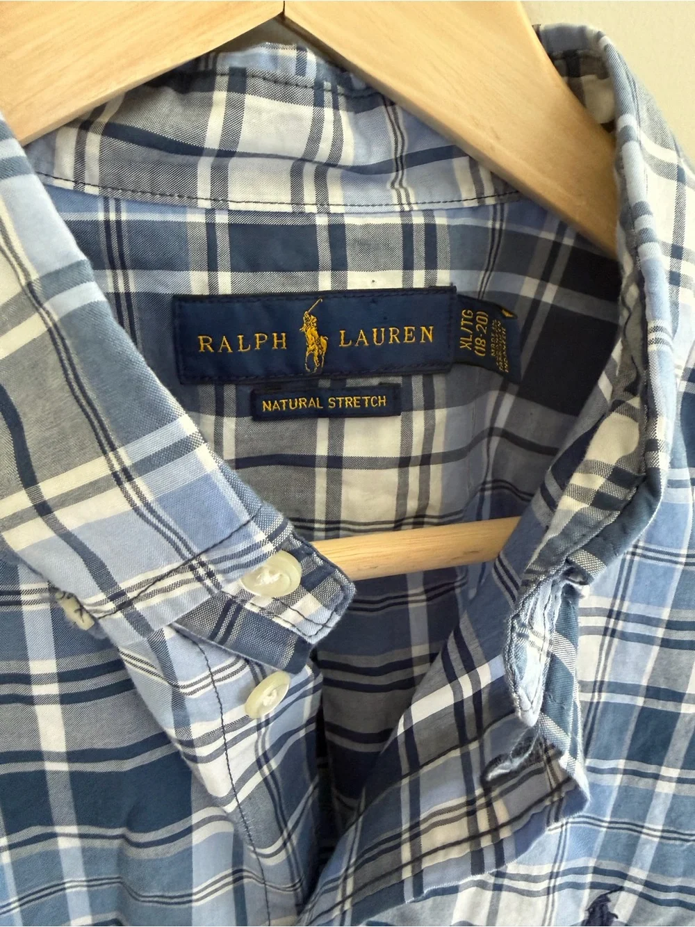 Kids Ralph Lauren Blue Plaid Button-Down Shirt